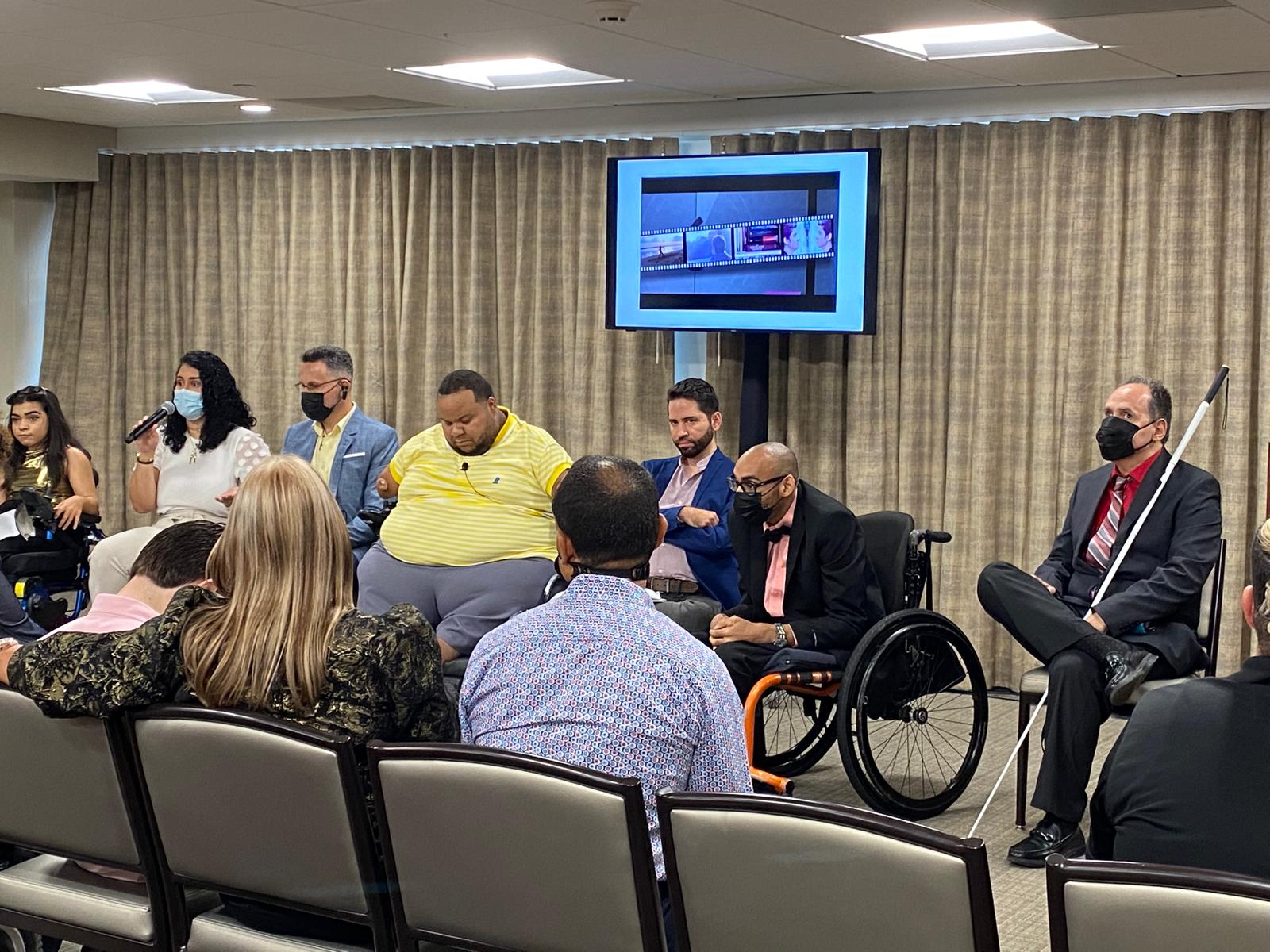 Foto del panel de la actividad de emprendedores con diversidad funcional.